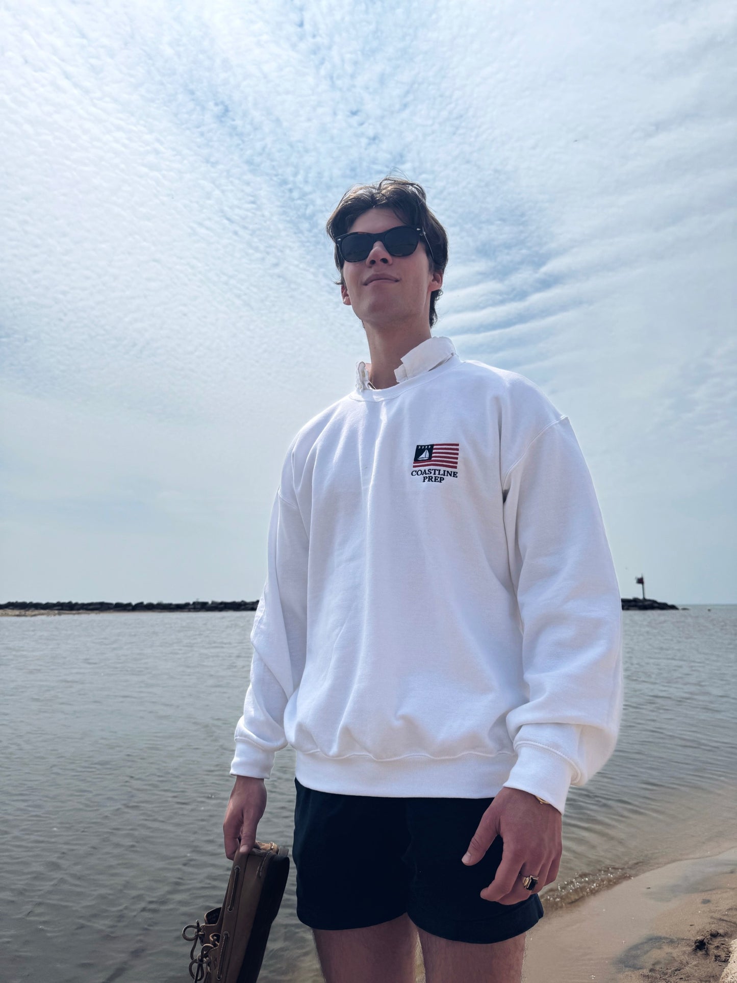 Embroidered Crewneck Sweatshirt